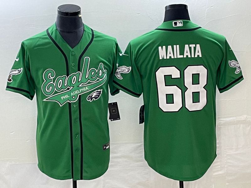 Men's Philadelphia Eagles Jordan Mailata #68 Kelly Green Jersey Joint Edition
